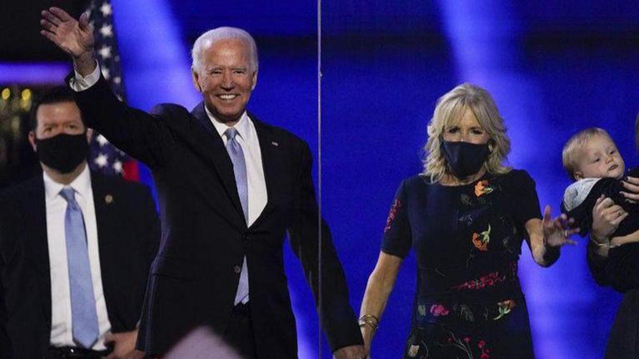 Joe Biden hugs Hunter, remembers late son Beau in his victory speech