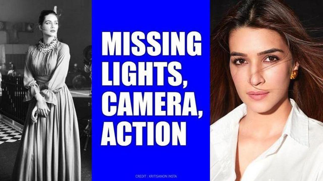 Kriti Sanon misses 'lights, camera, action' amid lockdown, shares monochrome throwback pic