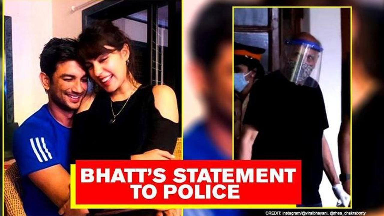 Didn't ask Rhea Chakraborty to leave Sushant, says Mahesh Bhatt in police statement