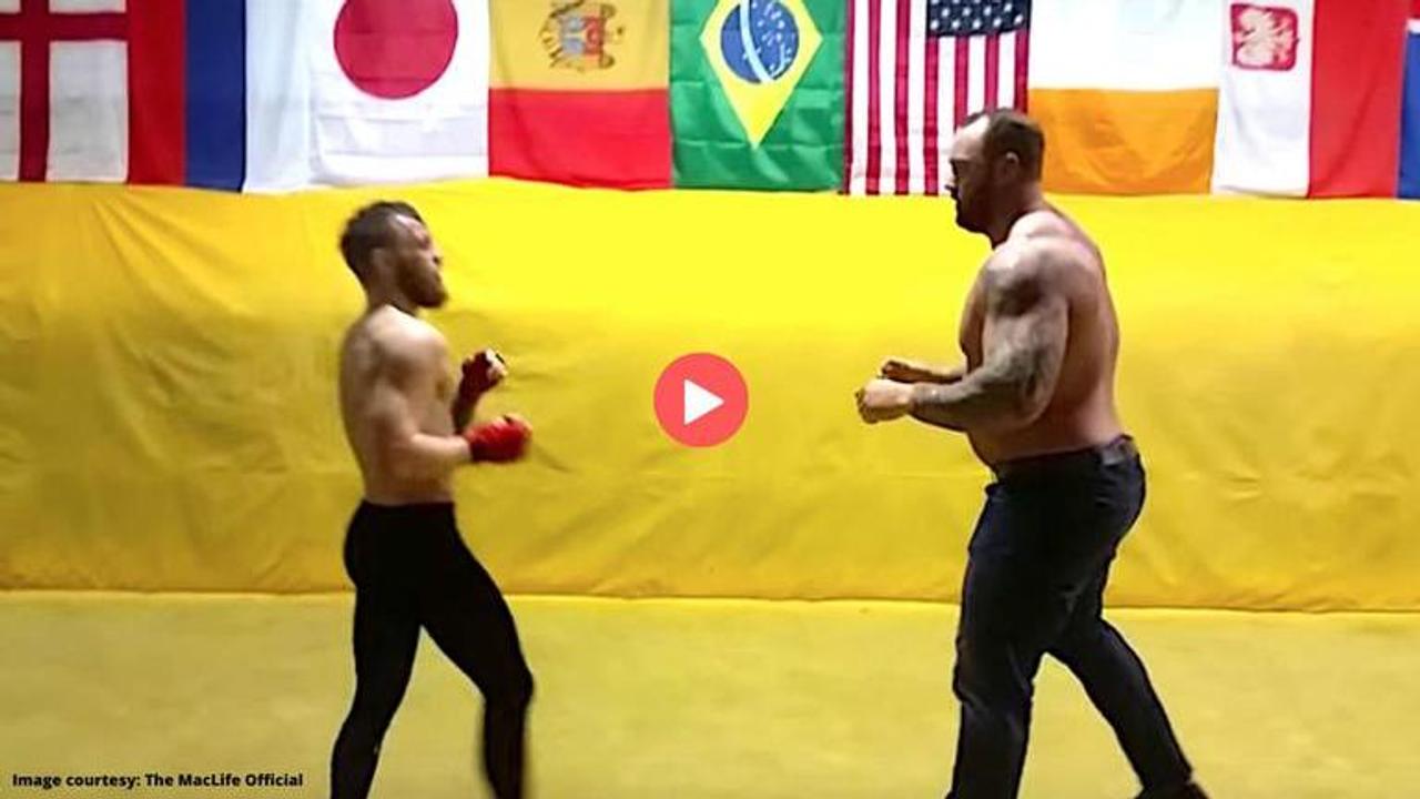 conor mcgregor sparring with the mountain