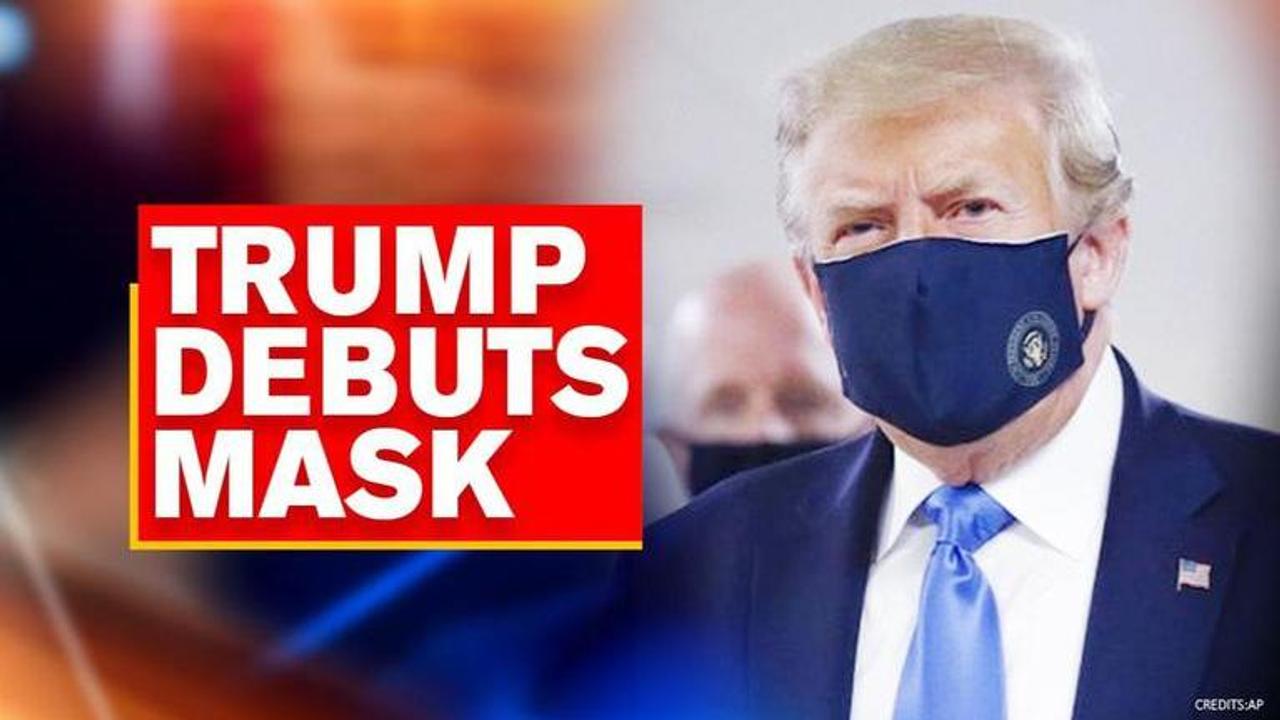 Trump wears mask in public for first time during pandemic