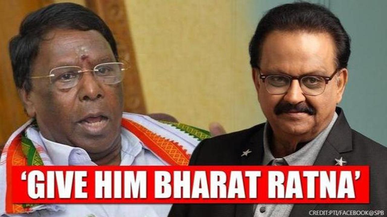 Puducherry CM V Narayanasamy: 'SP Balasubrahmanyam must be bestowed with a Bharat Ratna'