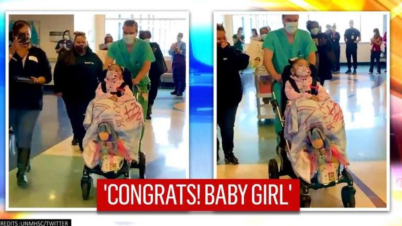 COVID-19 : 4-year-old girl gets warm send off after being cured | watch video