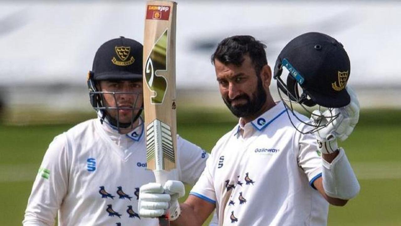 Cheteshwar Pujara maiden century for Sussex