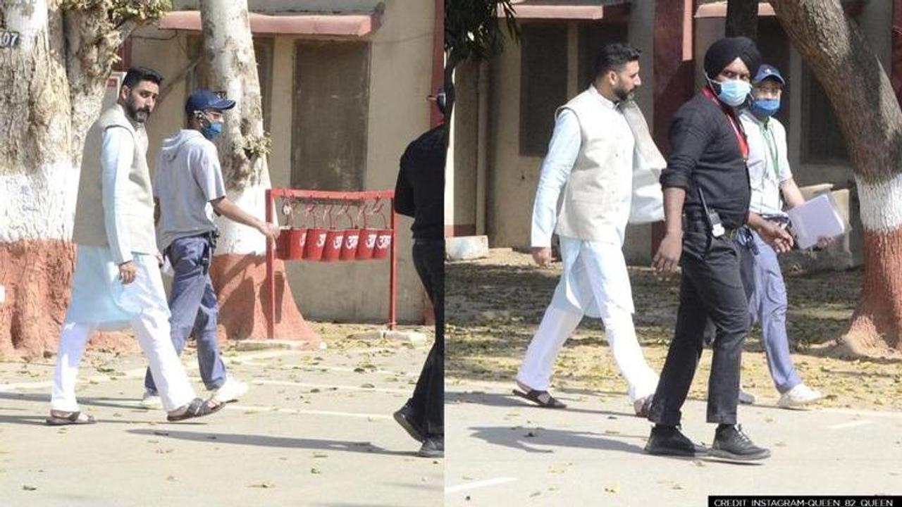 Abhishek Bachchan begins shooting for 'Dasvi' in Agra jail, pics from sets leak online