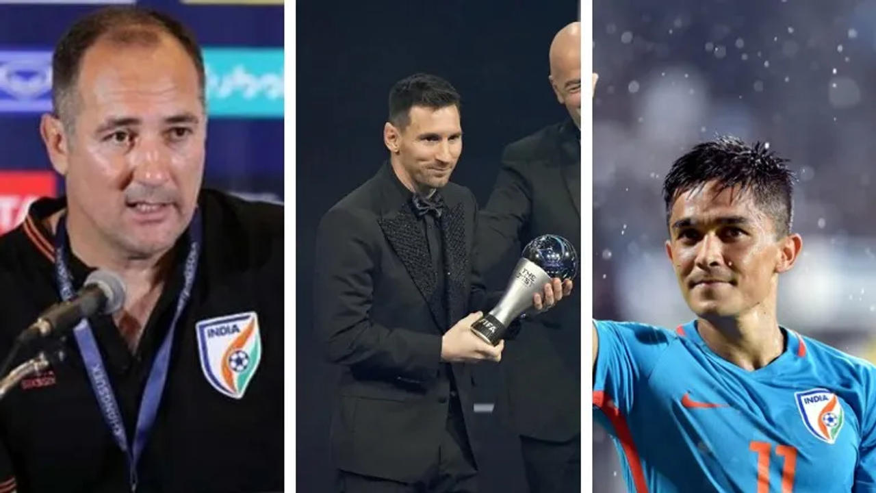 Igor Stimac, Lionel MEssi and Sunil Chhetri