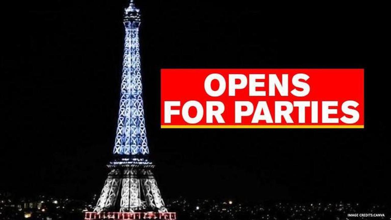 Eiffel Tower reopens for parties, to accommodate 350 people on its terrace