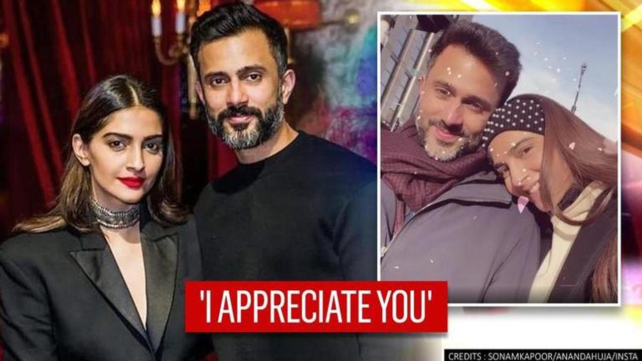 Sonam Kapoor pens appreciation post for Anand, thanks him for being a 'generous partner'