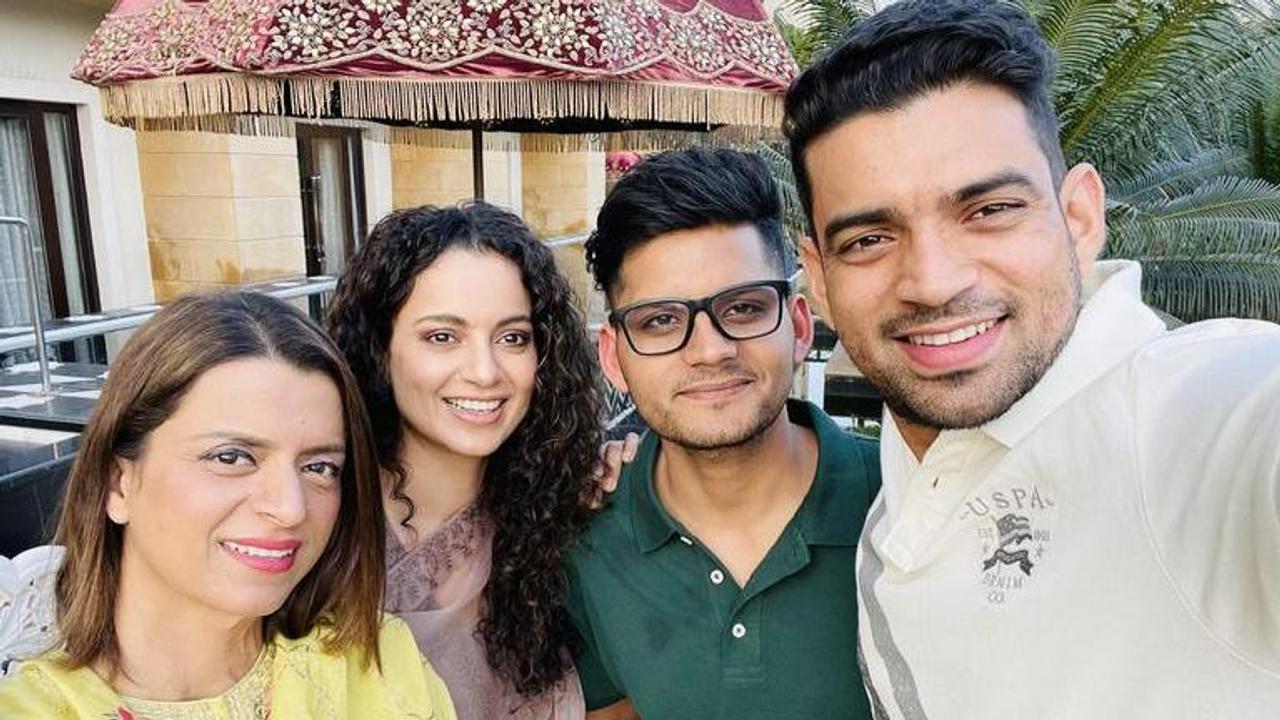 Kangana Ranaut shares unseen picture from brother Aksht's wedding to wish Bhai Dooj