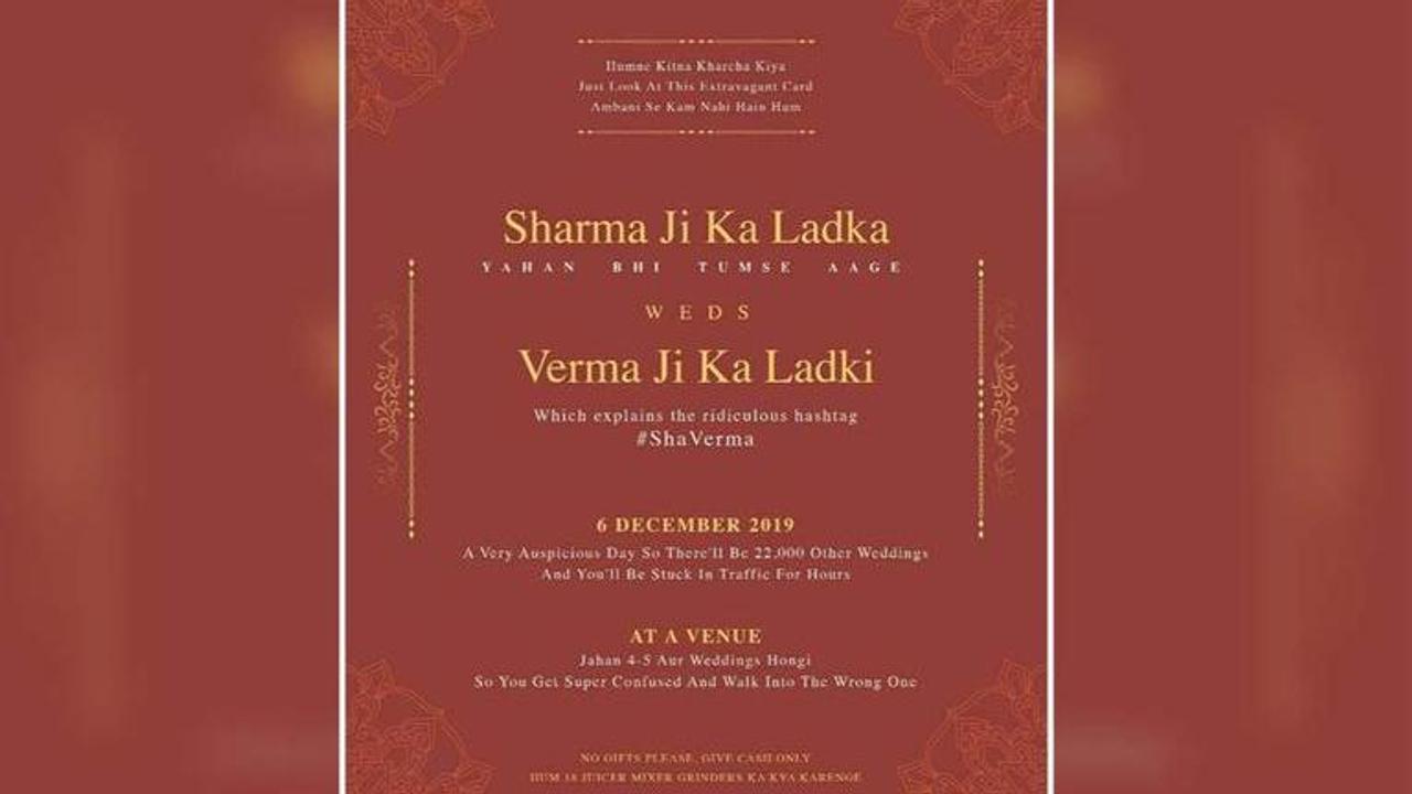 Indian wedding card