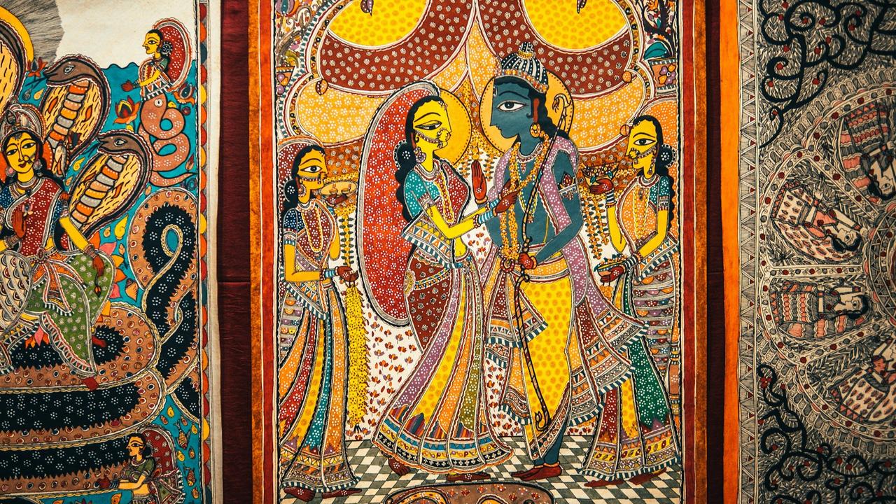 Ancient folk Madhubani Painting