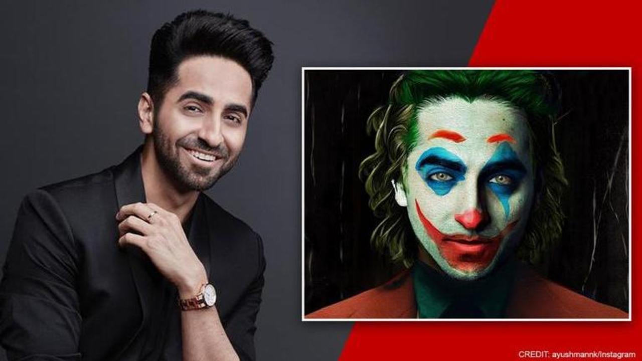 Ayushmann Khurrana expresses desires of doing a negative role while dressing up as 'Joker'