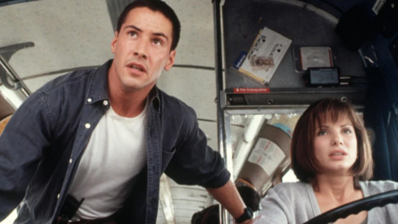 Keanu Reeves and Sandra Bullock in Speed