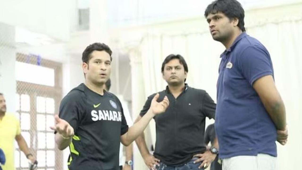 Ravi Bhagchandka and Sachin Tendulkar