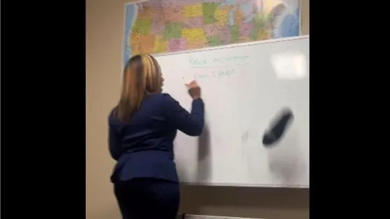 Student throws shoe at teacher