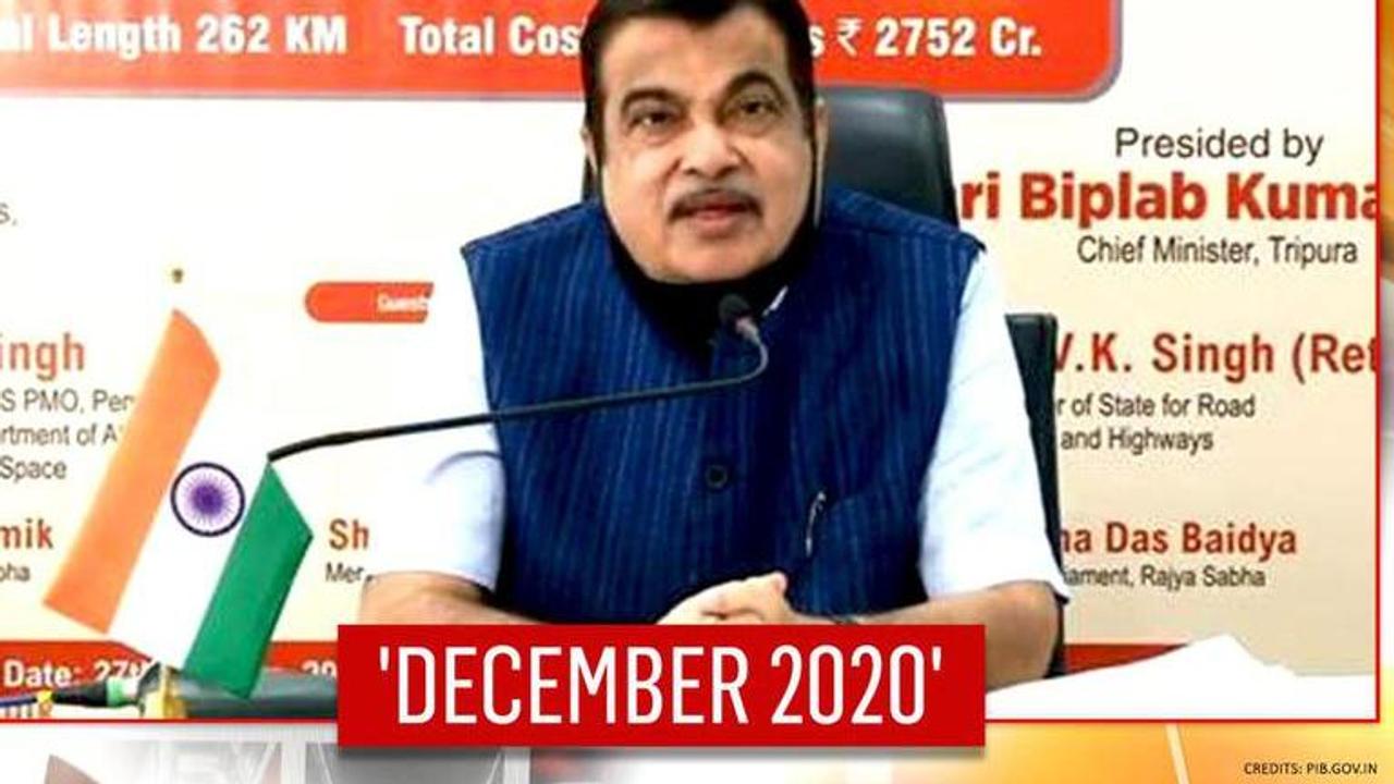 Nitin Gadkari: "Feni bridge connecting India & Bangladesh will be completed by Dec 2020"