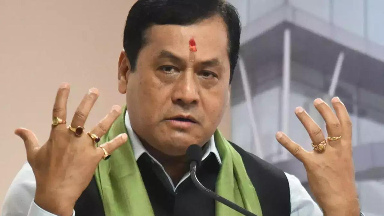 Union Minister and Bharatiya Janata Party's candidate for Dibrugarh Lok Sabha constituency in Assam, Sarbananda Sonowal filed his nomination papers on Tuesday