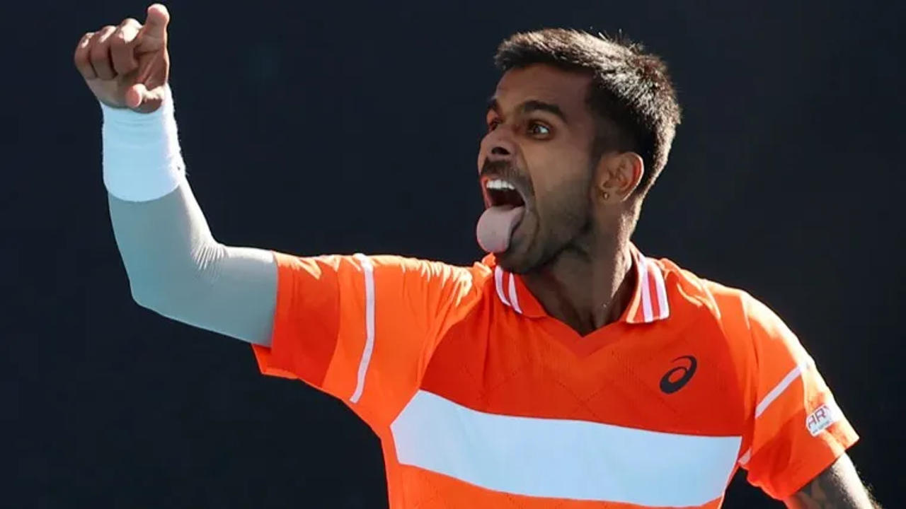 Sumit Nagal after winning match at Australian Open