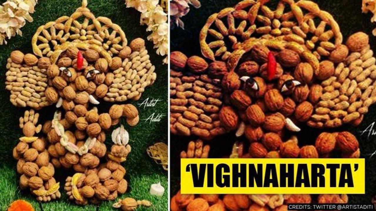 Ganesh Chaturthi 2020: Surat doctor makes Ganesha idol out of dry fruits