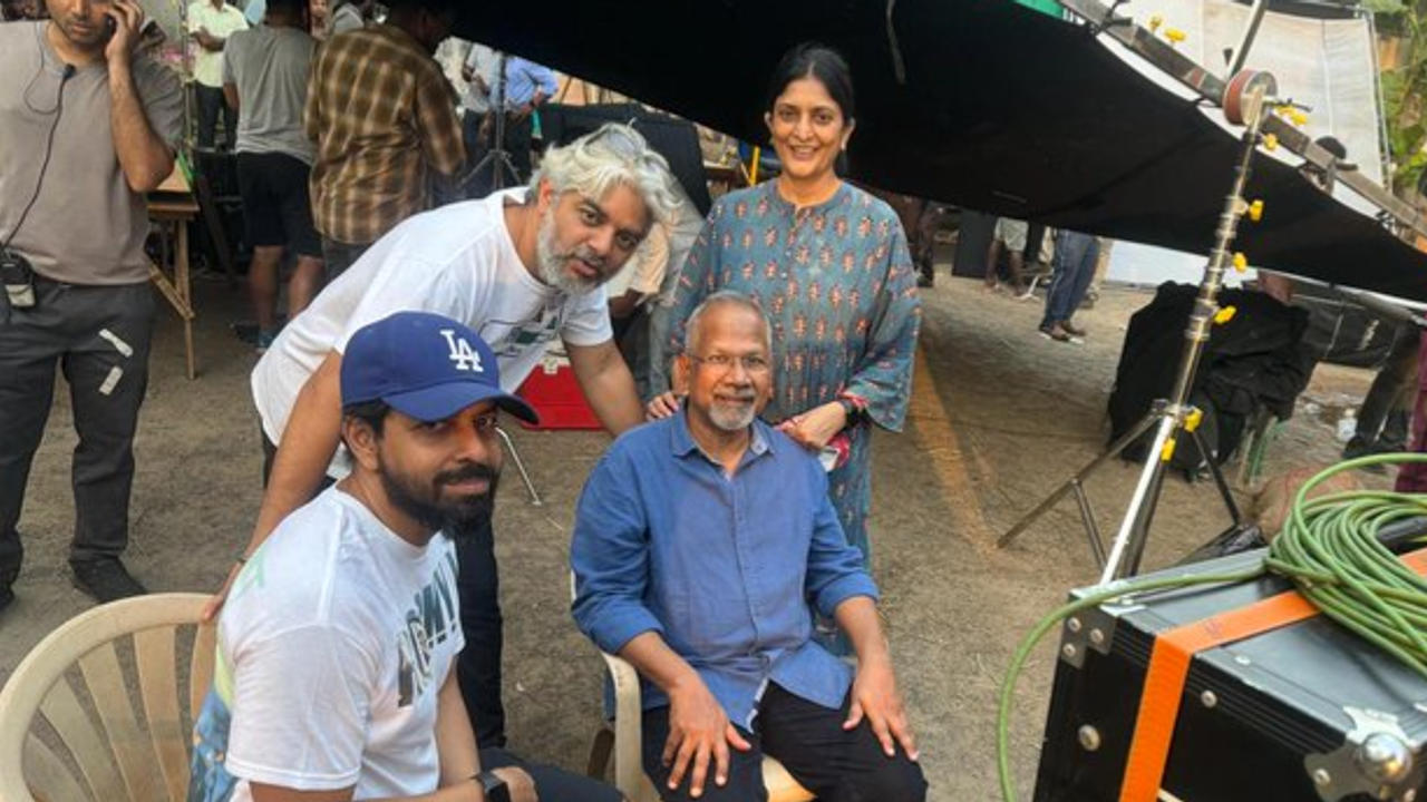 Sudha Kongara and Mani Ratnam on the sets of Thug Life