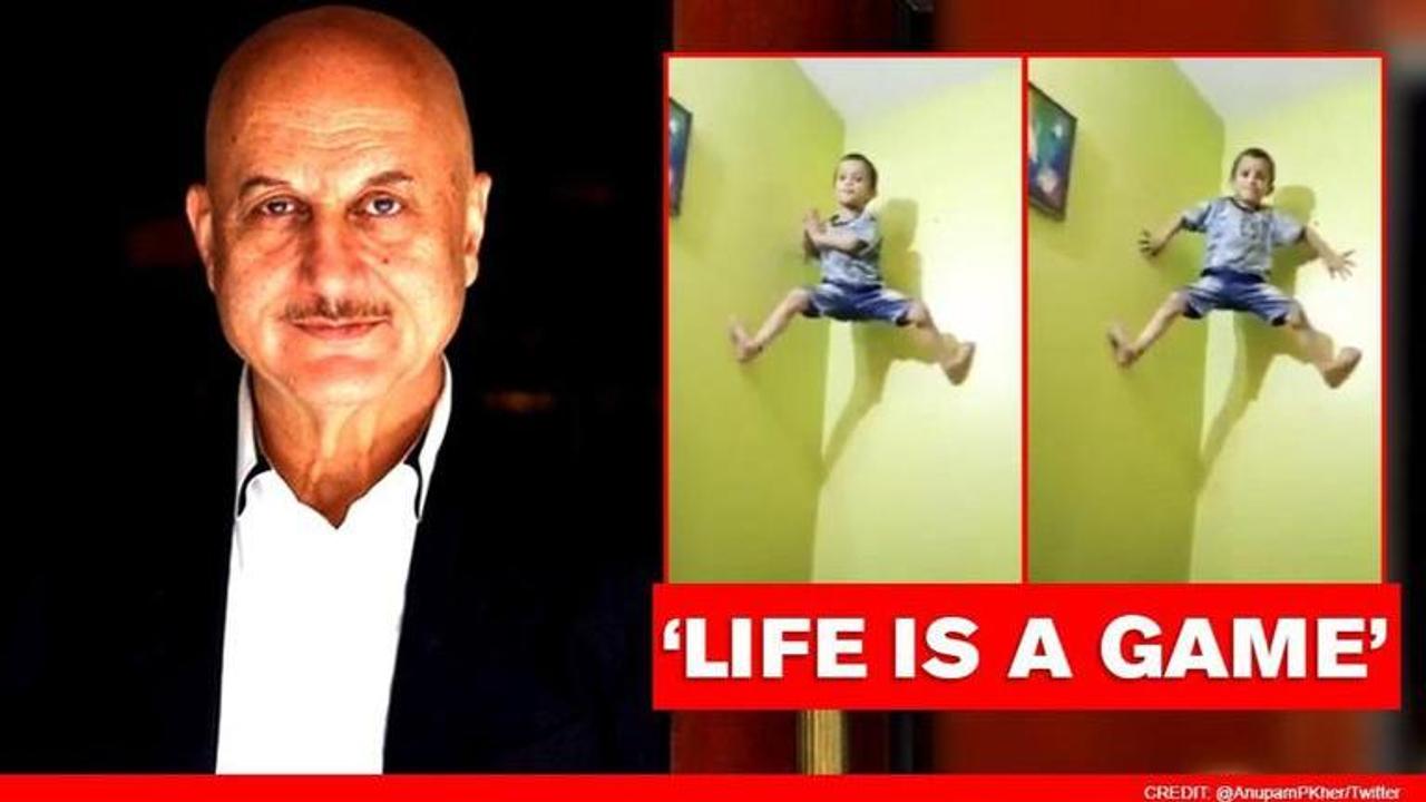 Anupam Kher shares inspirational video of a child while spreading message of positivity