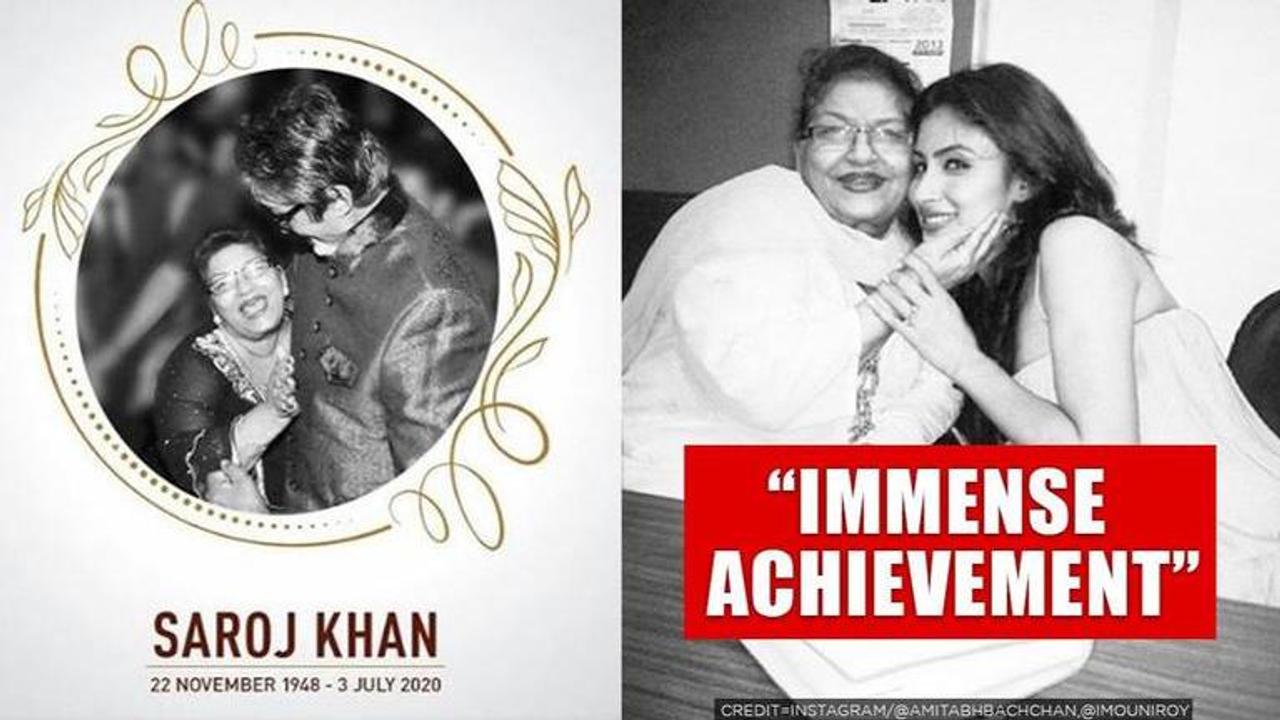 Saroj Khan had a special gesture for her good students, as was revealed by Amitabh Bachchan and Mouni Roy who proudly recalled her gift on performing well.