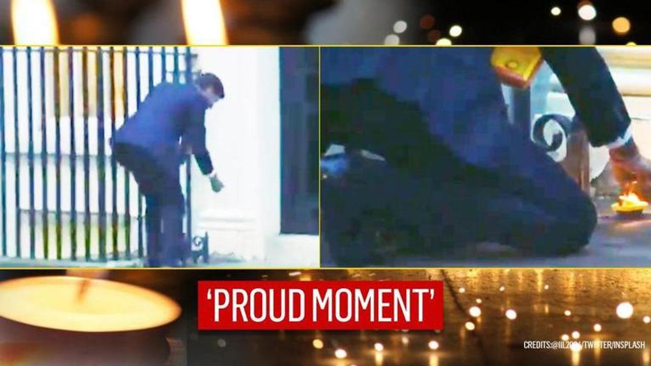 Rishi Sunak lights diyas at his Downing Street residence ahead of Diwali | watch video