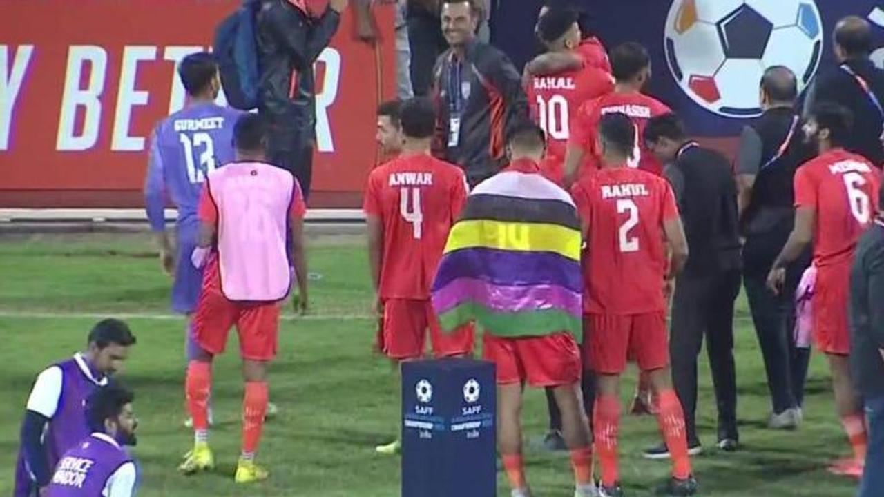 Footballer stirs controversy after SAFF victory with 'Manipur flag', issues clarification