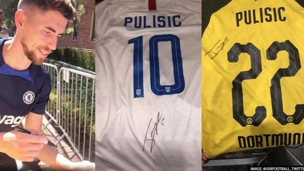 Jorginho, Christian Pulisic, Chelsea, Borussia Dortmund, Jorginho Chelsea, Chelsea LA tour, Premier League, Pulisic autograph, Jorginho autograph