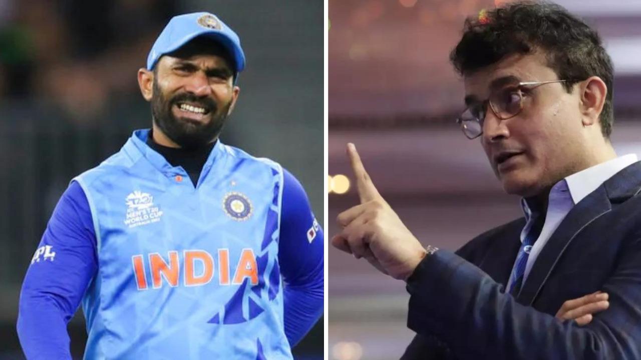 Dinesh Karthik and Sourav Ganguly