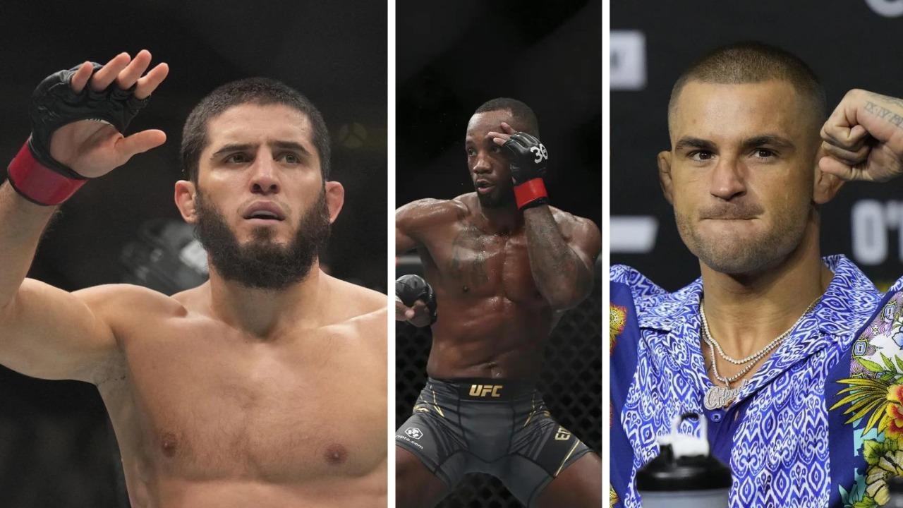 Islam Makhachev, Lean Edwards, and Dustin Poirier