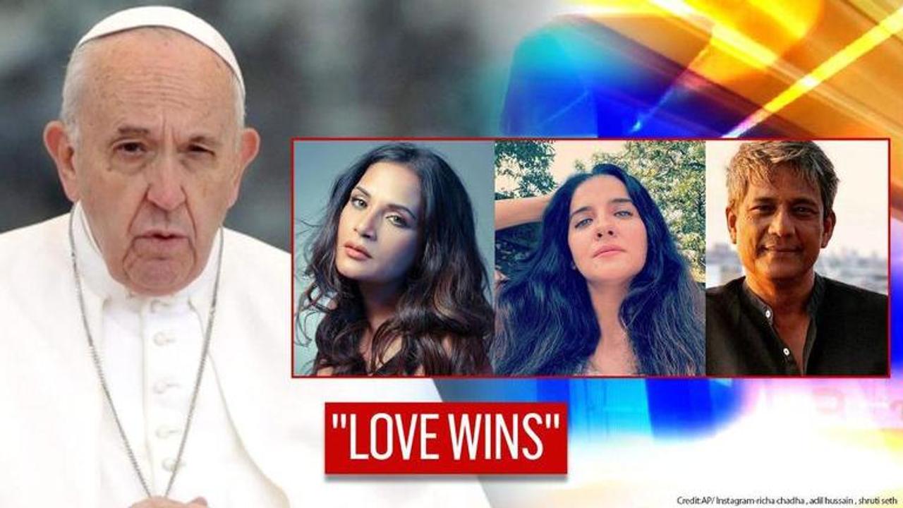 Pope's support for same-sex unions delights Bollywood stars; Richa, others praise comment