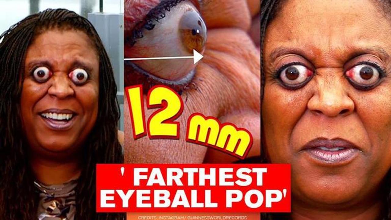 Guinness world records shares video of 'farthest eye pop' I Watch