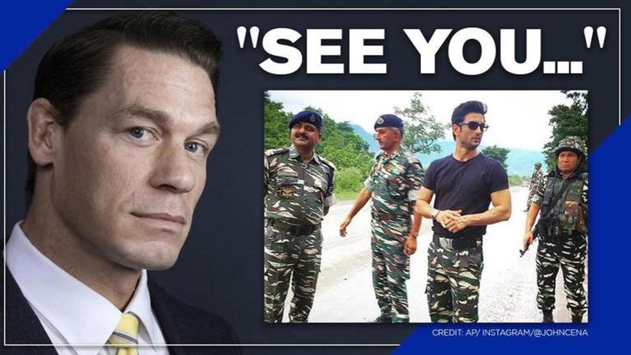 When John Cena posted Sushant Singh Rajput's pic with Armymen & actor had fun response