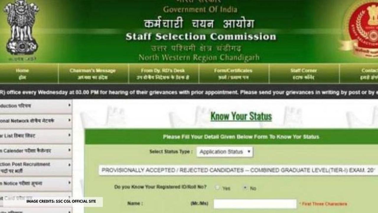 ssc cgl application status