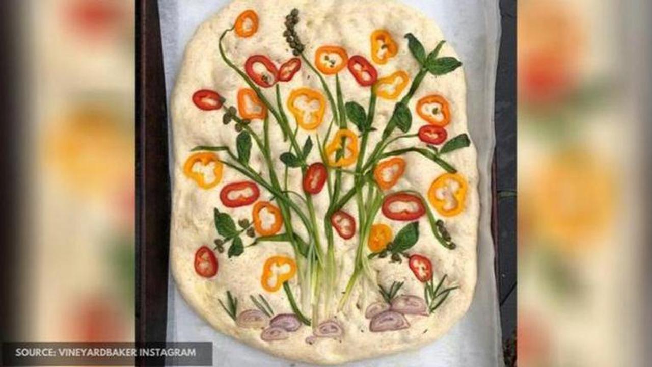 Focaccia bread art