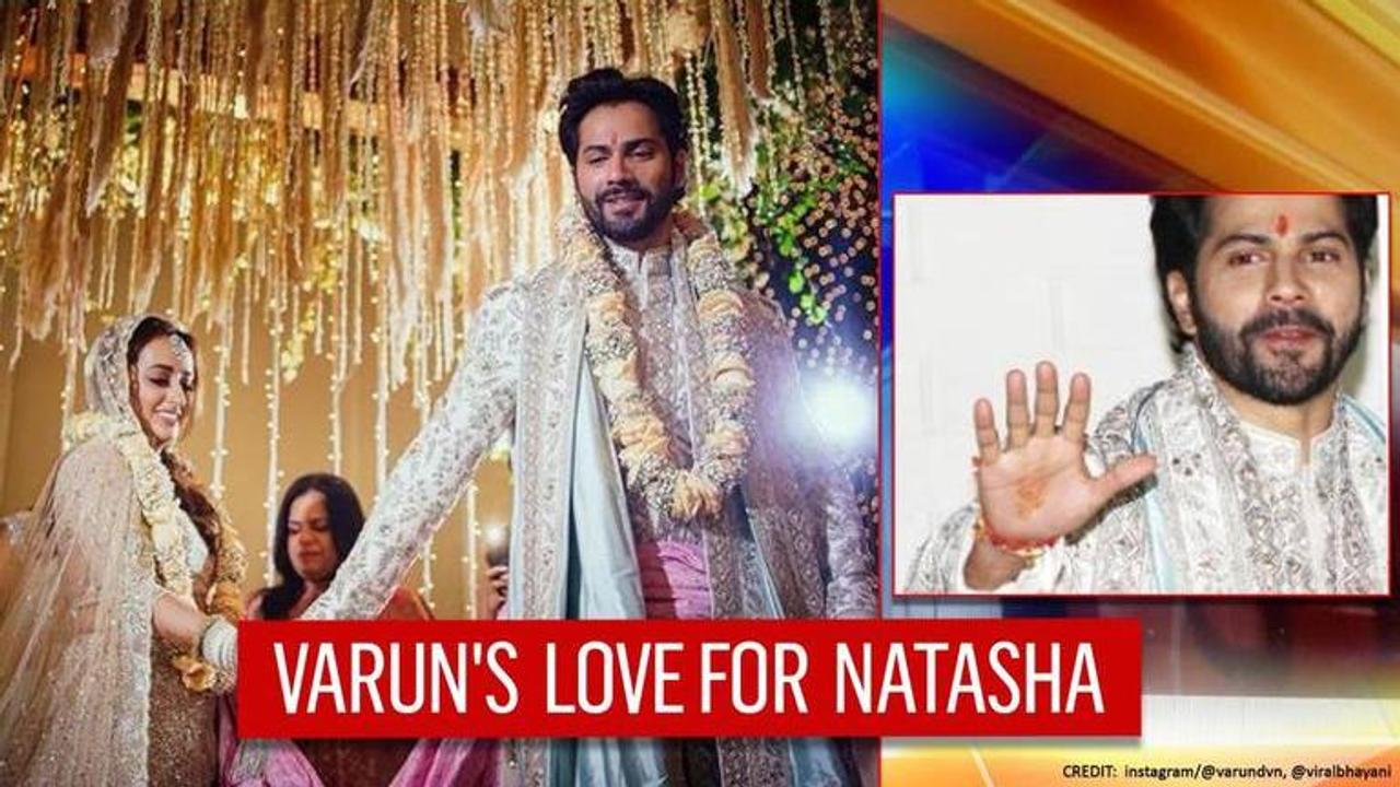 Varun Dhawan tells media 'aaram se, Natsaha dar jayegi'; has sweet message on Mehendi