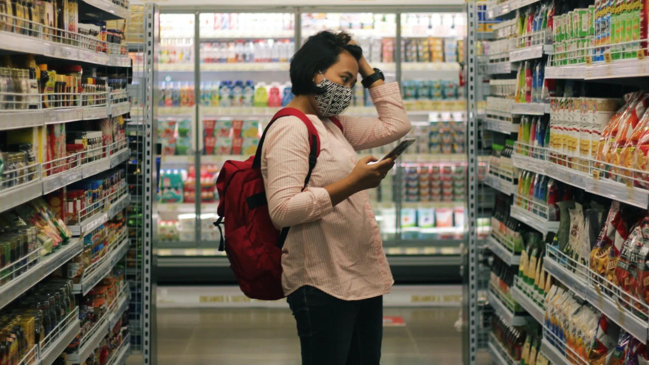 A girl shopping 