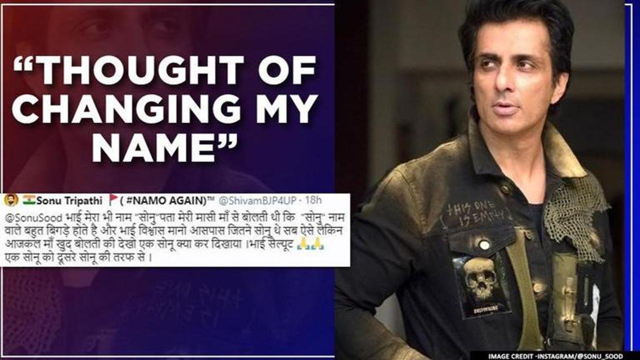 Fan tells Sonu Sood, 'those with name Sonu are considered spoilt', actor has sweet reply