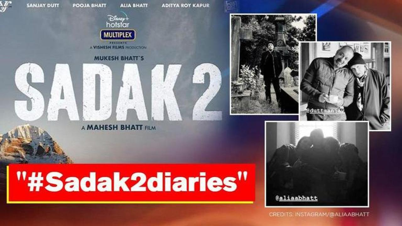 Alia sends love to Mahesh Bhatt, Pooja as they gear up for Sadak 2 release with BTS pics