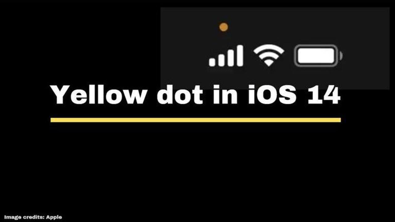 Yellow dot iOS 14