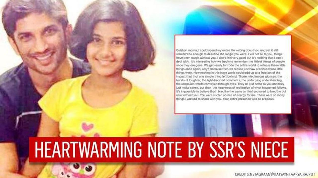 Sushant Singh Rajput's niece misses his 'thank you, beta' message, shares her gift for SSR