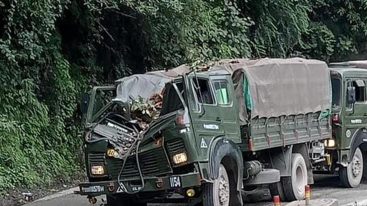 Tree fell on Army vehicle