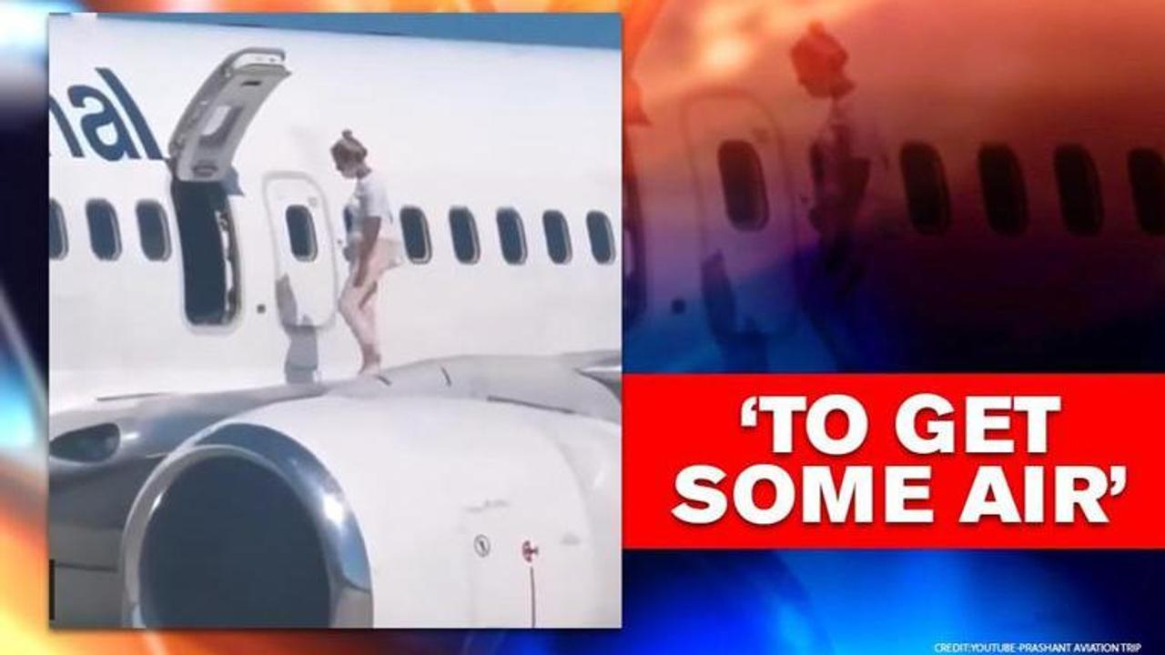 Ukraine: Woman takes a walk on Aircraft's wings to get 'some air'