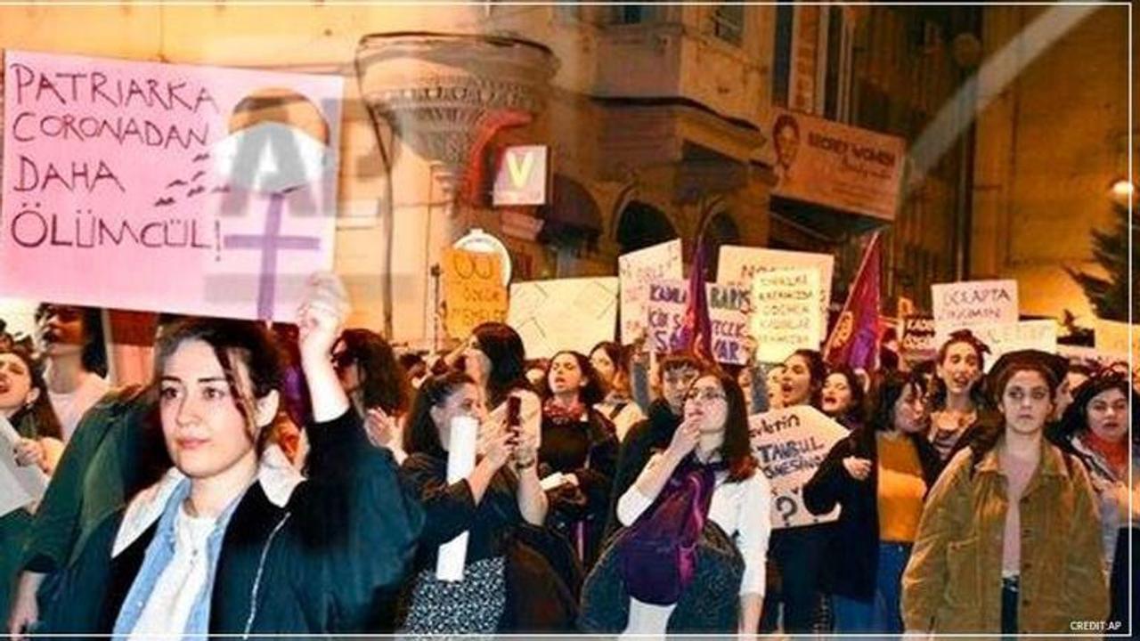 Turkish police dispense tear gas as crowd gathers to celebrate women's day