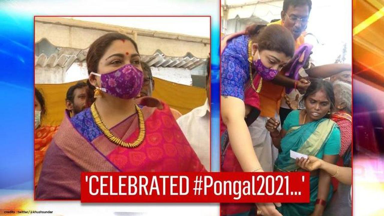 BJP's Kushboo Sundar spends Pongal by dsigifts to citizens, says 'nothing like it'