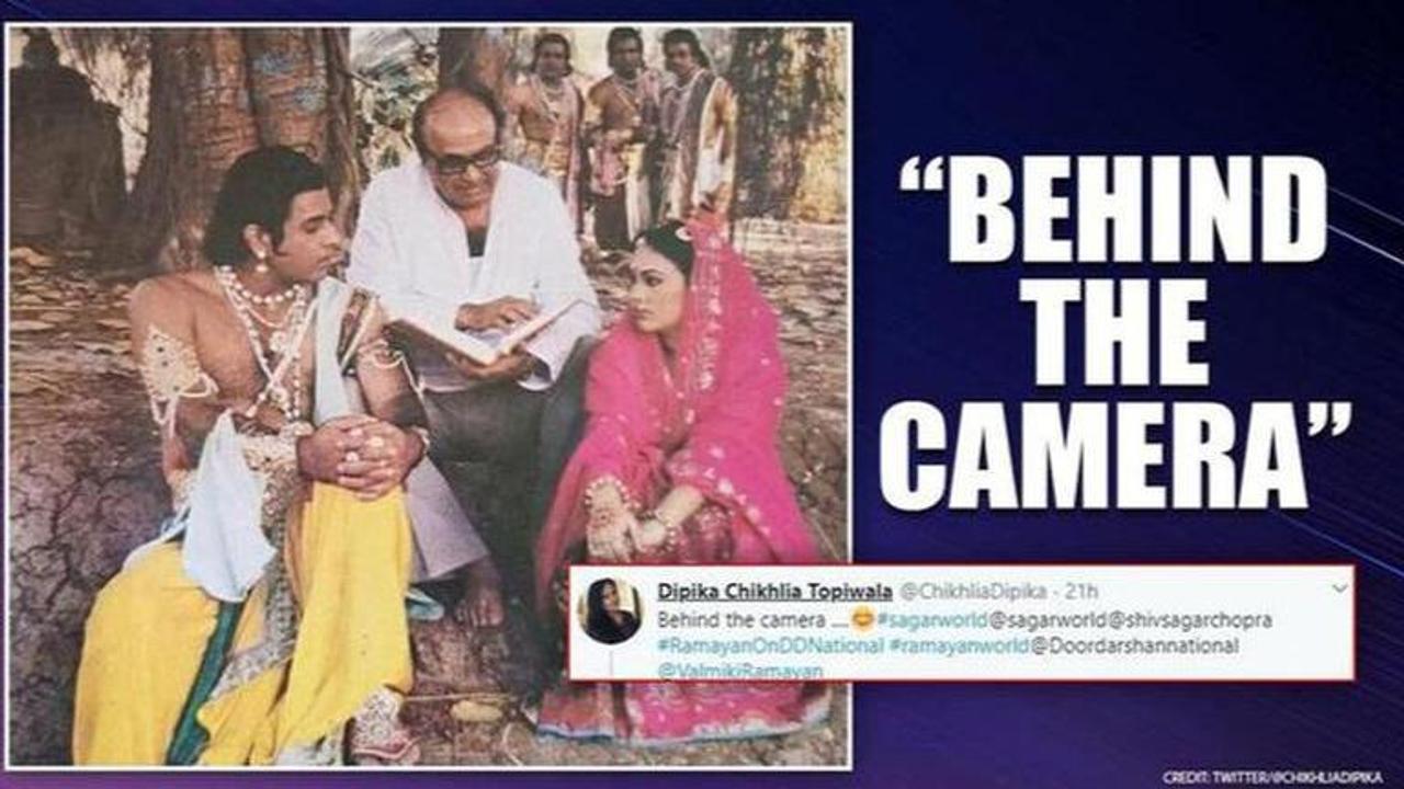 'Ramayan': Dipika Chikhalia posts pic with Ramanand Sagar, netizens have fun observation