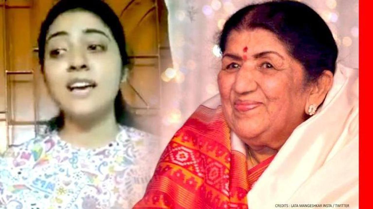 Lata Mangeshkar shares video of a young talented girl, showers her blessings