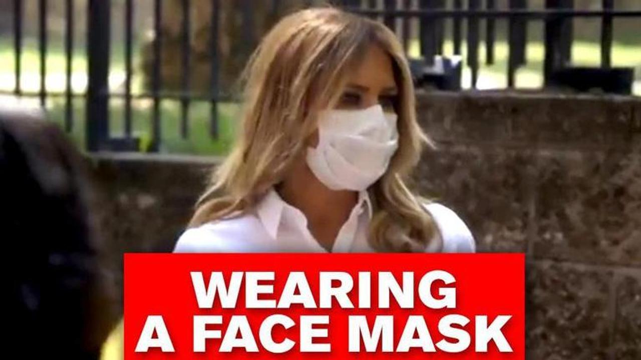 Melania Trump spotted wearing a face mask in public during visit