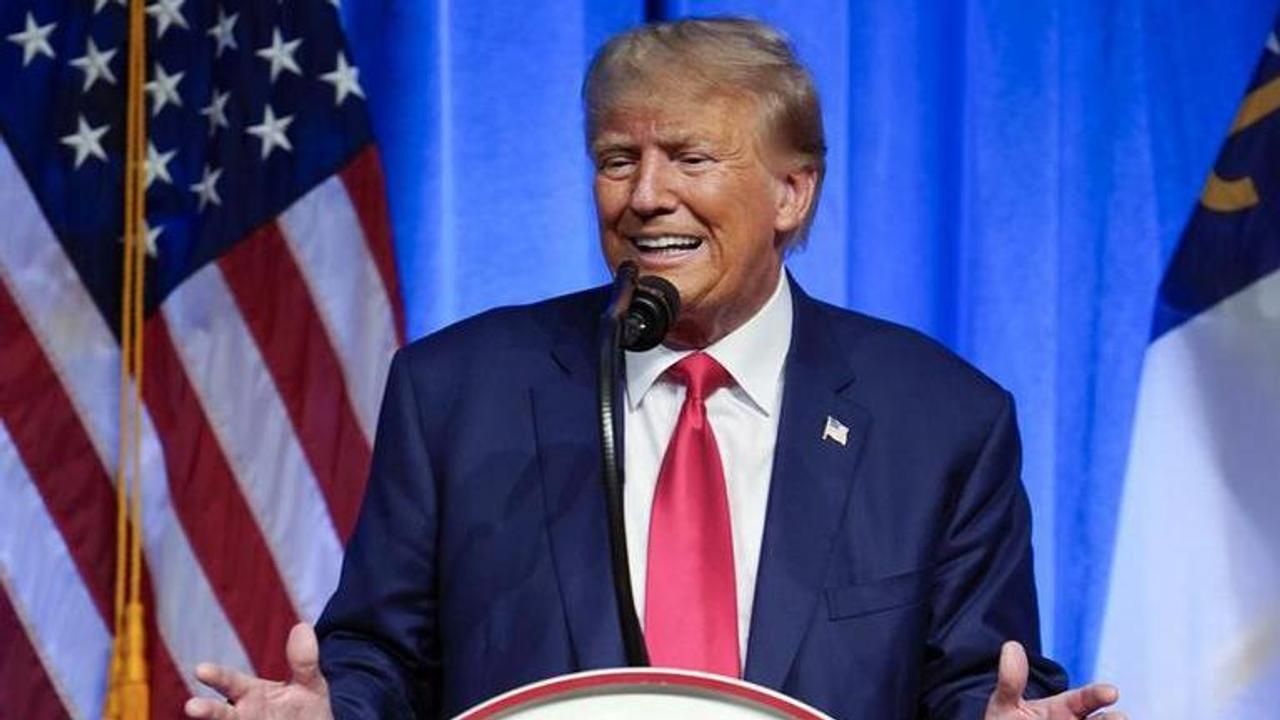 Former President Donald Trump speaks during the North Carolina Republican Party Convention in Greensboro,